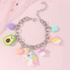 Cartoon rainbow bracelet, game console, trend pendant, suitable for import, new collection, unicorn, punk style