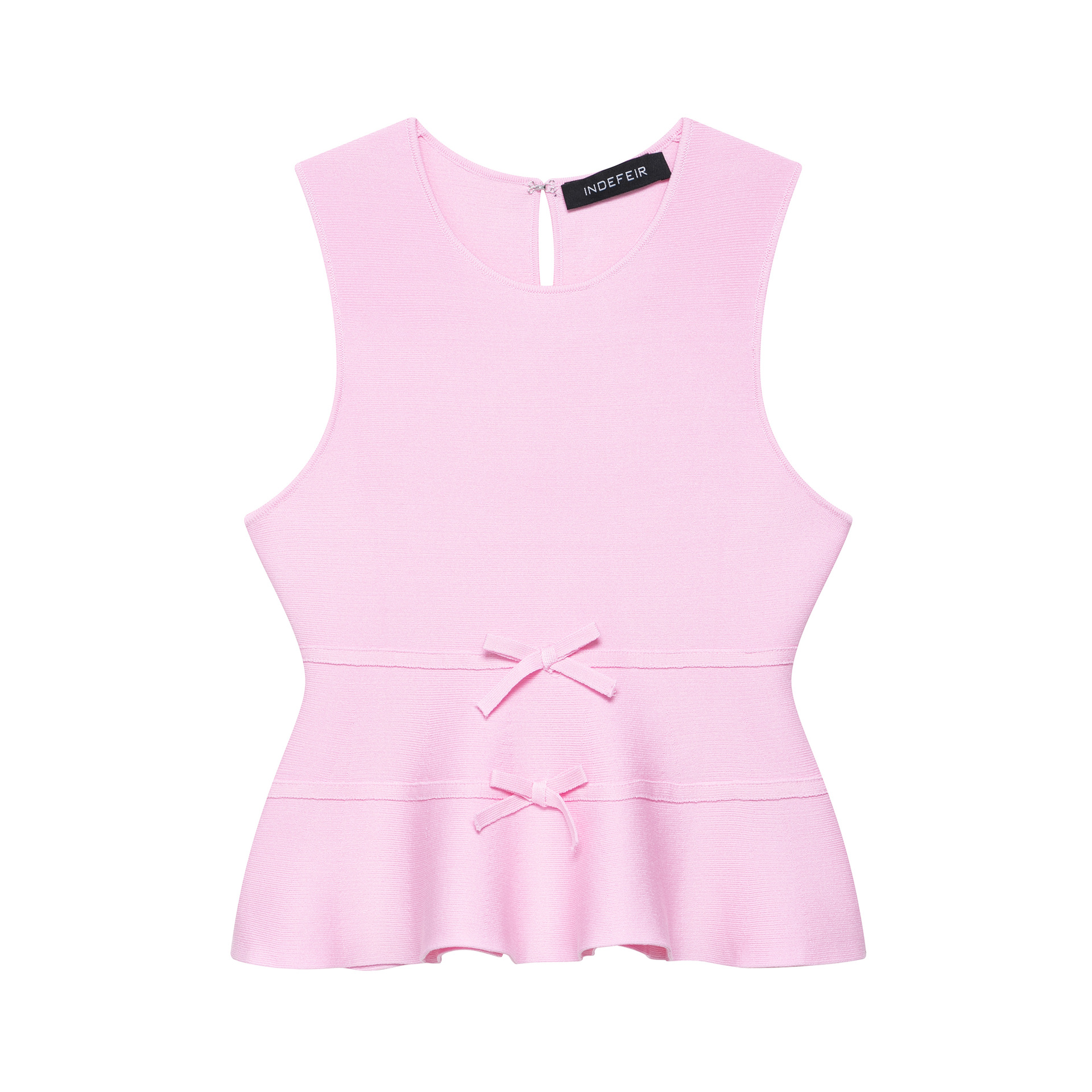 summer knitted mini-skirt with bow