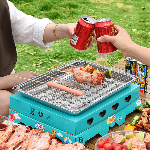 Direct Manufacturer Sales Home BBQ Grill Portable Outdoor Camping Stove Stainless Steel Disposable BBQ Grill Wholesale