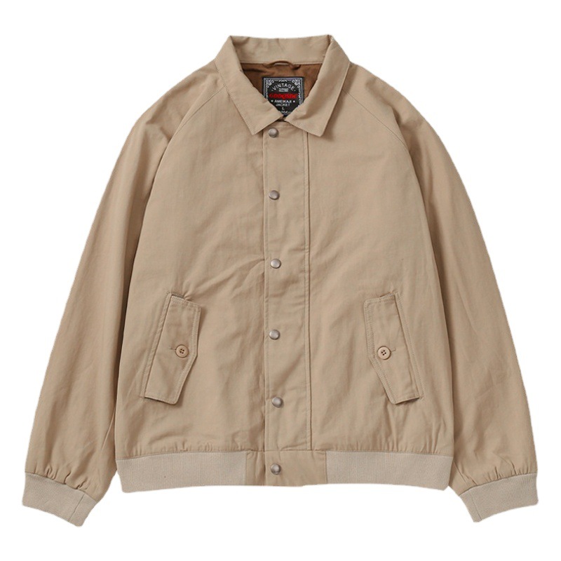 Chaqueta Harrington G9 con solapa GDDQSDC para hombre, estilo retro, para ir al trabajo, estilo Amekaji, para primavera y otoño, estilo empresarial