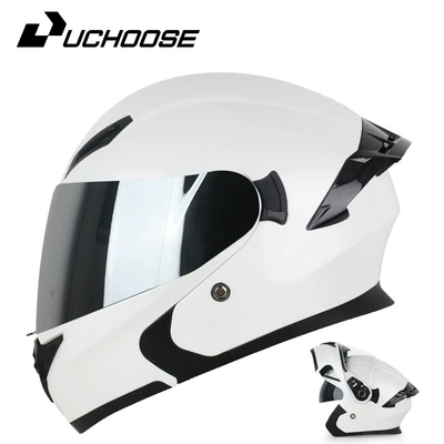 Motorcycle Safety Supplies, 3C Certified Motorcycle Open-Face - pearl-white-silver-mirror-comes-with-transparent-mirror-bluetooth-headset-m