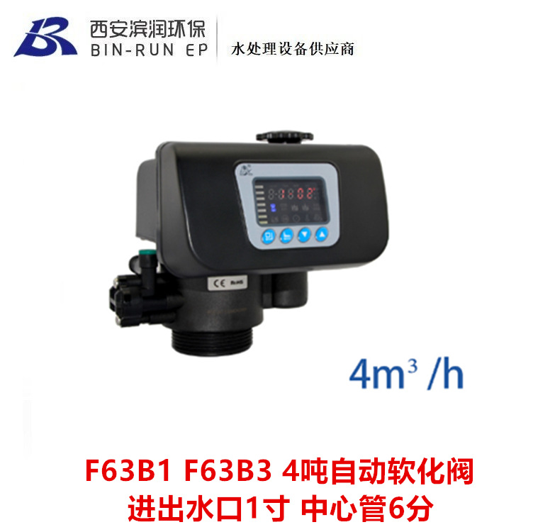 F63B1 F63B3 润新4-4.5吨自动软化阀带手轮带旁通 进出水口1寸