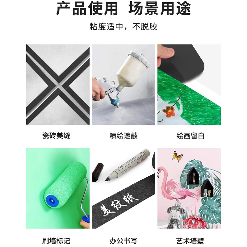 Лента малярная Xingjin Yuan черная 3мм x 13м