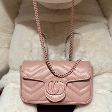 2025欧美时尚g家marmont马蒙包迷你粉皮头层进口牛皮女包源头工厂