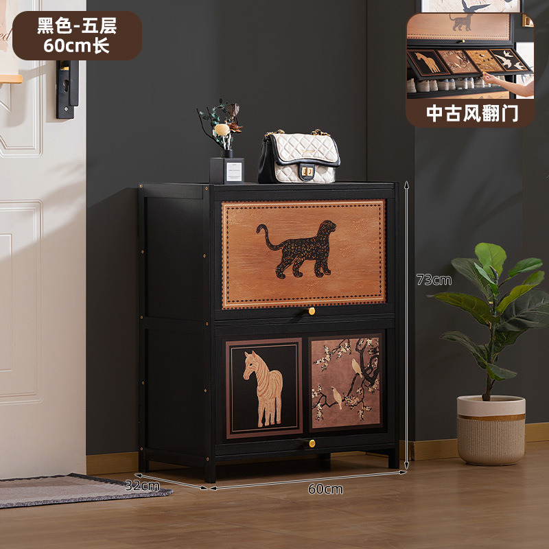 简易鞋架子家用门口多层带门防尘入门鞋架鞋柜高款立式一体收纳架|undefined