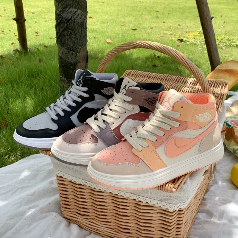 Air jordan, high universal sneakers, white shoes, autumn