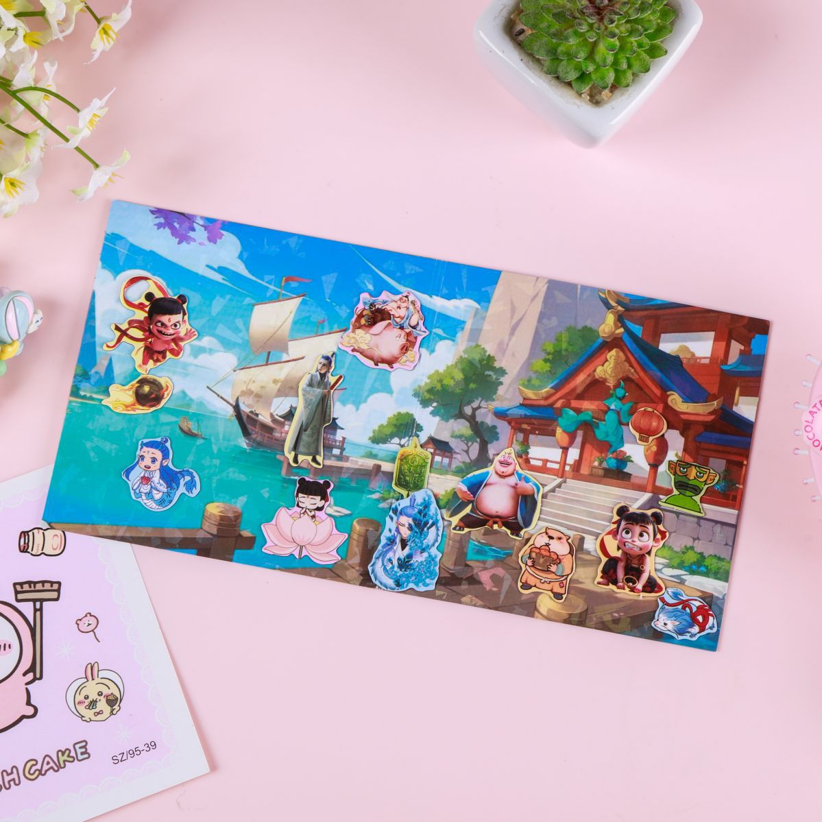 New mini net red Nezha magnetic quiet book wholesale cutting-free Sanrio magnetic sticker book quiet book