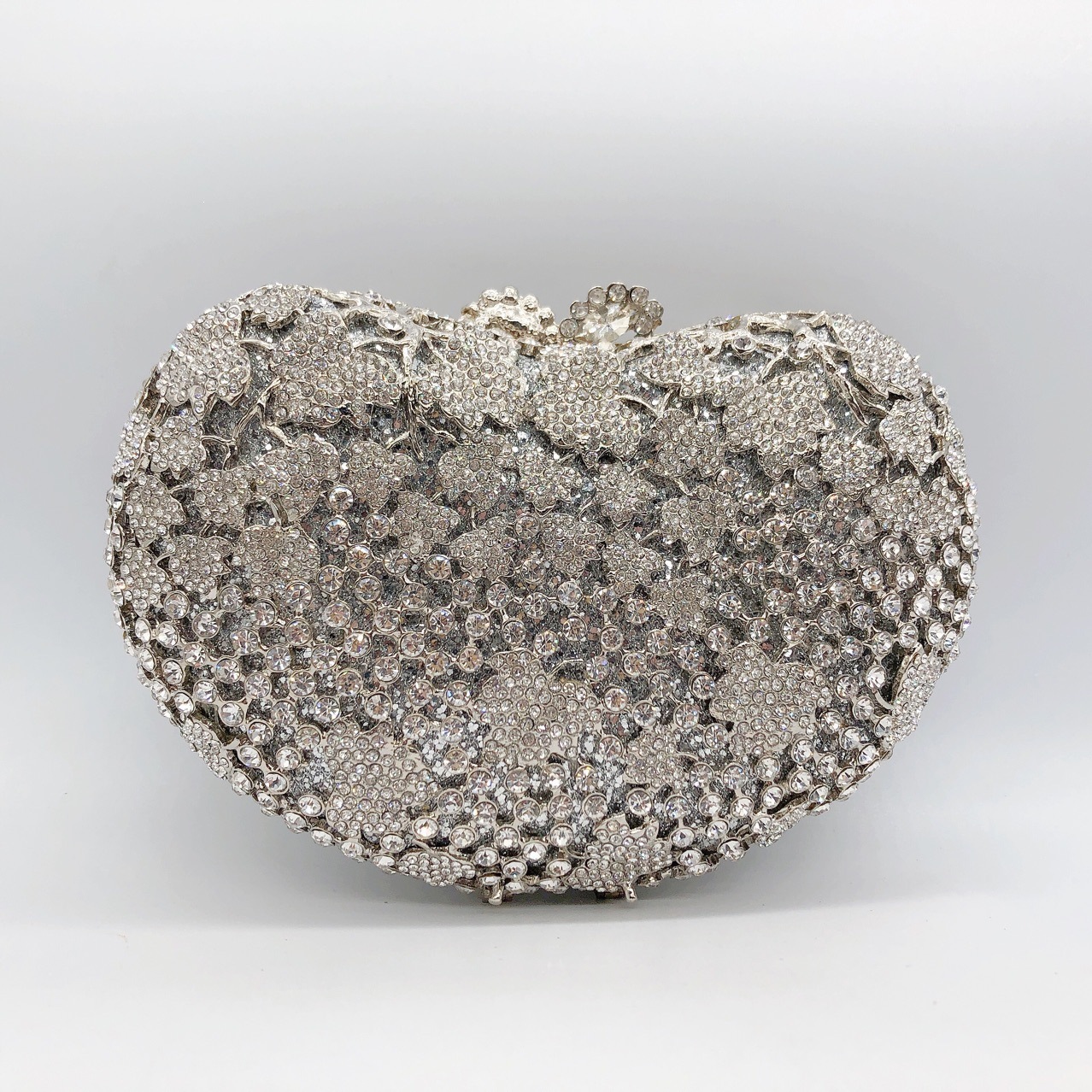 Nuevo paquete de diamantes de hoja de uva transfronteriza bolsas de caju bolsas de banquete de diamantes europeas y estadounidenses bolsas de vestido de mano clutch