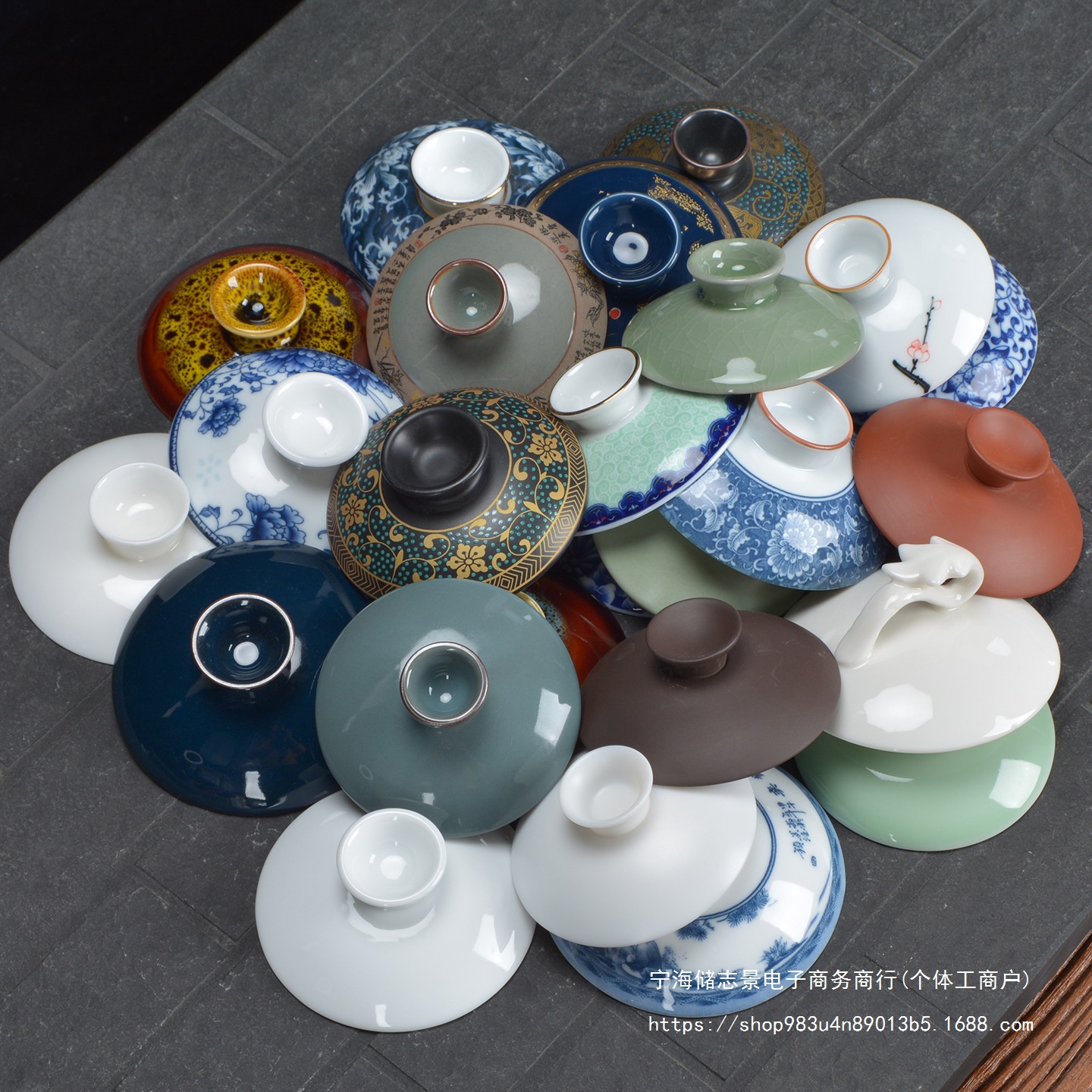 가와보, 찻잔, 단일뚜껑 액세서리, 백자청백색 가와보뚜껑, 산차찻그릇, 투명뚜껑, 차세트 액세서리