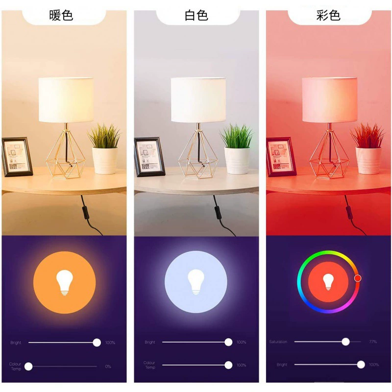 Умная свеча Homekit с Wi‑Fi управлением, голос Alexa, таблица RGBCW настольная лампа E12E14 зигзаг