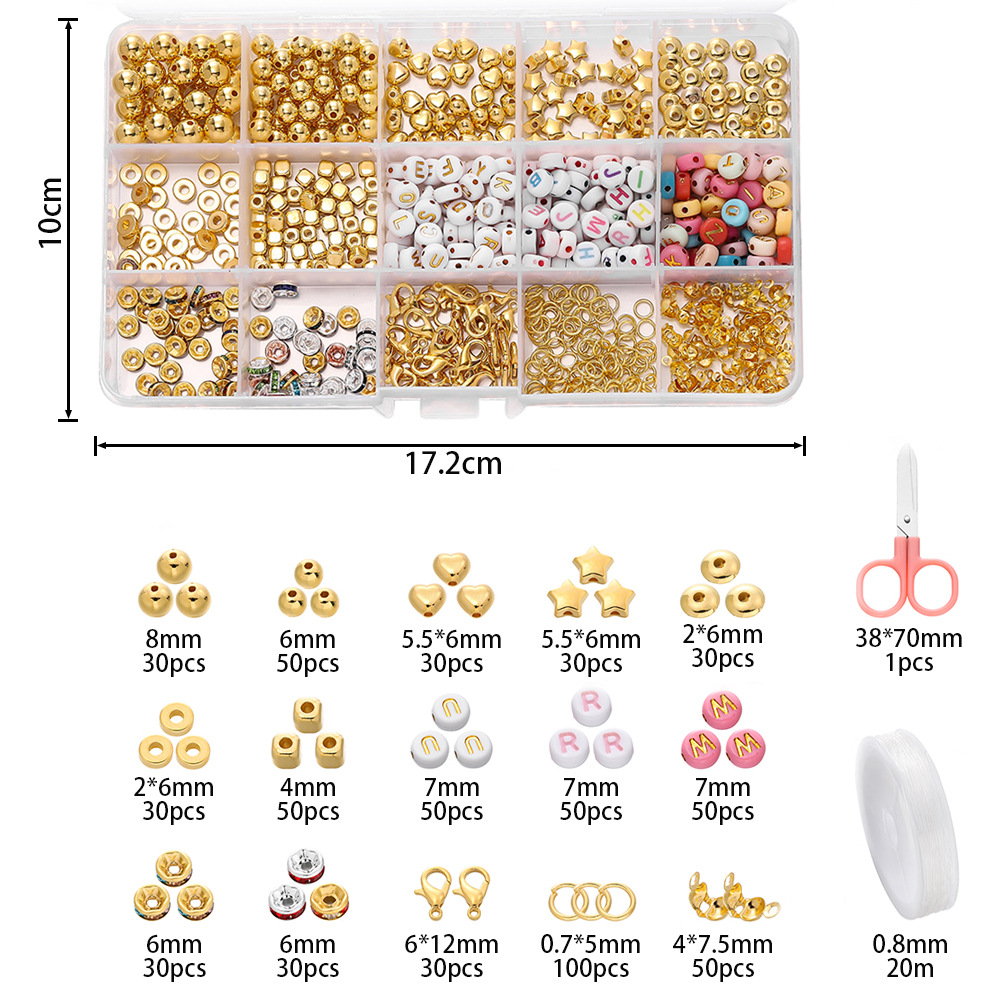 155g Weight Beads Jewelry Making Type DIY Ornament Accessories Classification 1 Set Quantity Acrylic Material Letter Pattern All Seasons Season Simple Style Style 1 Set Acrylic Letter DIY Ornament Accessories Beads 无
