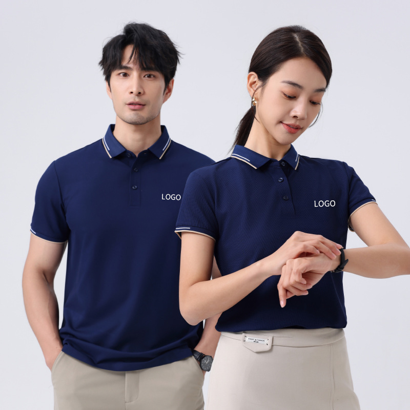 Flight Attendant Summer Casual Waffle Seamless Short-Sleeved Polo Shirt Custom-Made Cultural Shirt Work Clothes Work Clothes Flight Attendant Summer Casual Waffle Seamless Short-Sleeved Polo Shirt Custom-Made Cultural Shirt Work Clothes Work Clothes