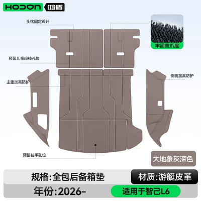 Trunk Mat, the Zhiji L6 2026 - earth-gray-dark-colorfull-coverage-trunk-mat-zhiji-l62024-2026-model