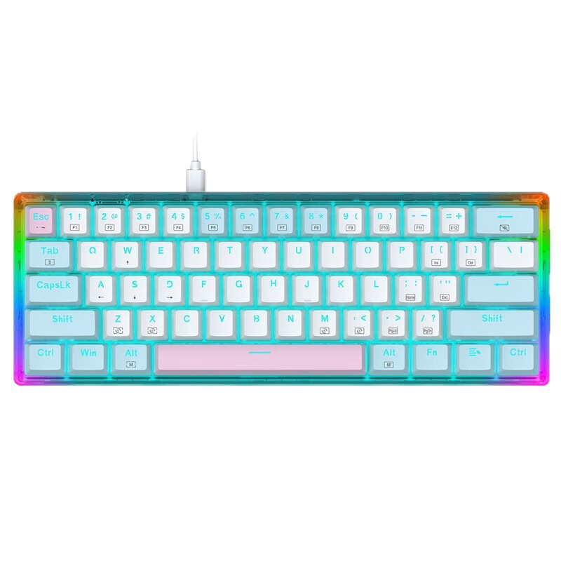 Z11T cable personalizado en caliente enchufe 61 teclado mecánico teclado de juegos de escritorio portátil teclado de eje rojo