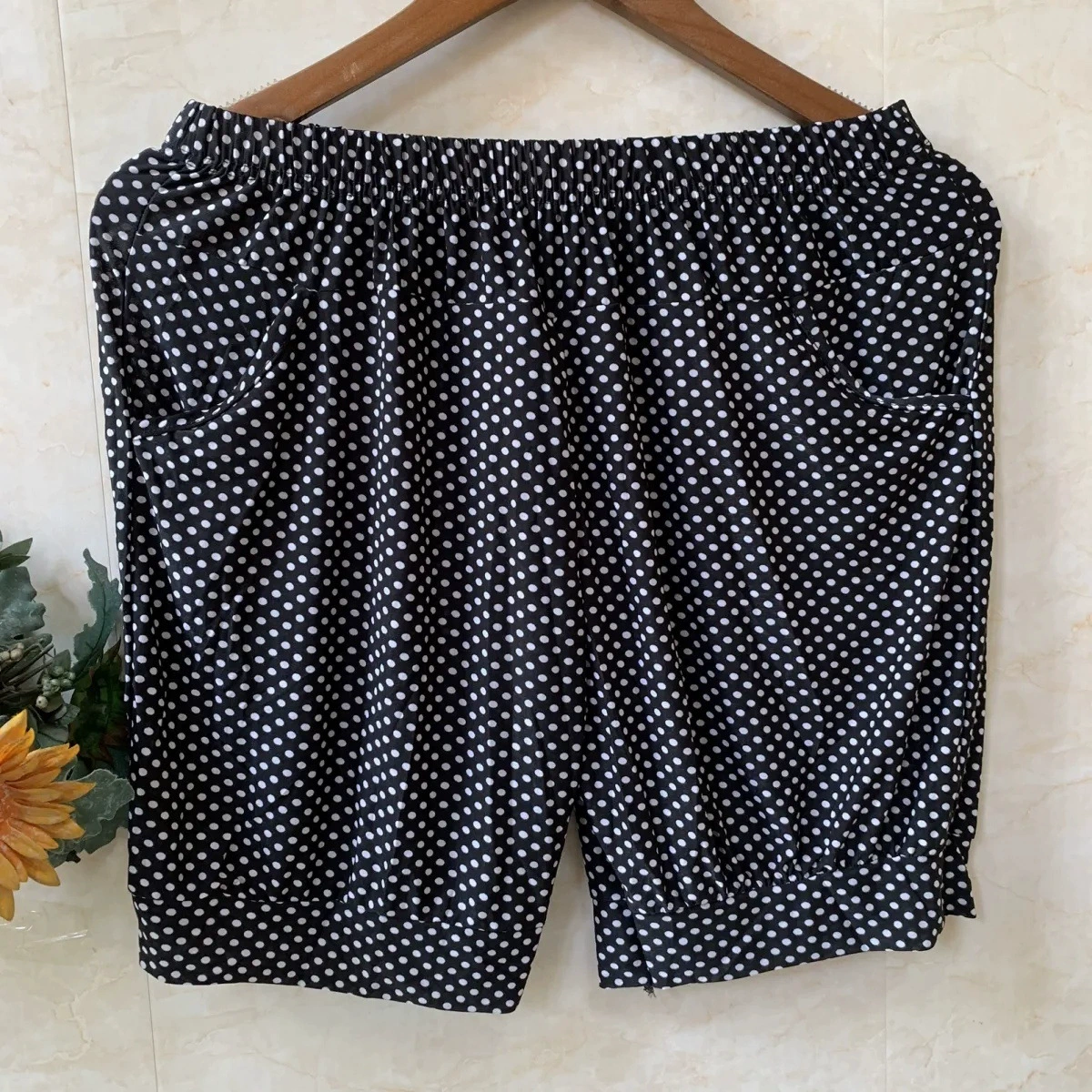 Мама пижамы женские летние короткие брюки домашние брюки эластичные свободные трехточечный тонкий кондиционер брюки среднего и пожилого возраста