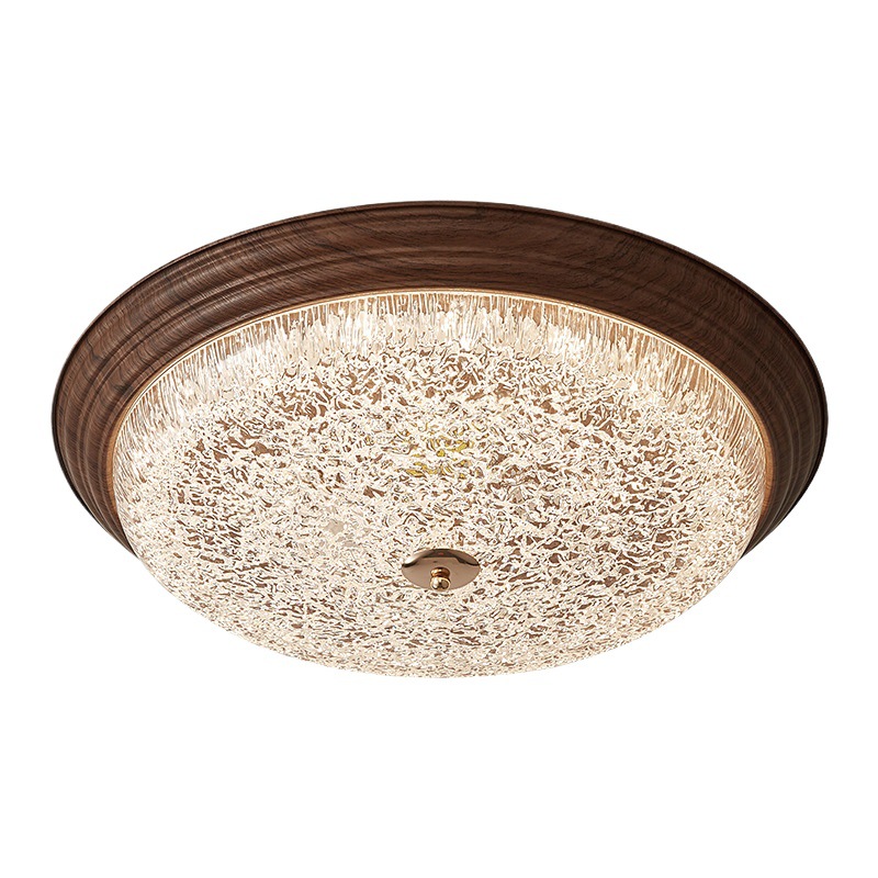 Lámpara de techo de dormitorio de estilo antiguo, nueva lámpara de habitación de sensación de alta gama, lámpara de estudio redonda, lámpara de personalidad de protección ocular de espectro completo