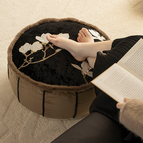 [Mulan Pouf] New Chinese style bay window futon removable and washable lazy sofa tatami cushion floor non-collapse cushion