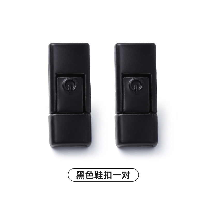 Black footwear buckle