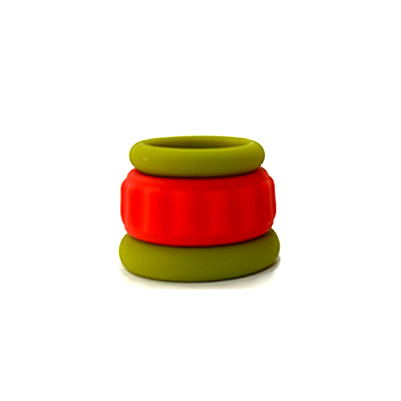 실리콘 에그링 1호 레드와 그린 조합