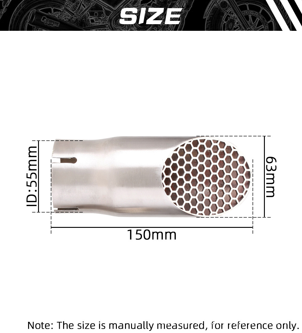 Suitable for Yamaha Mt10 Fz10 Exhaust Pipe Modification Stainless Steel Mesh Silencer 16-21 Years