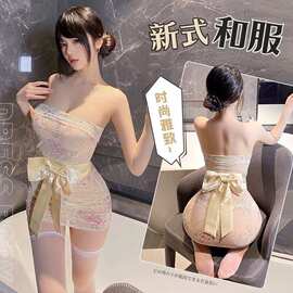 性感女士制服诱惑连体短裙居家装和服装OL装性格迷人甜美露背套装