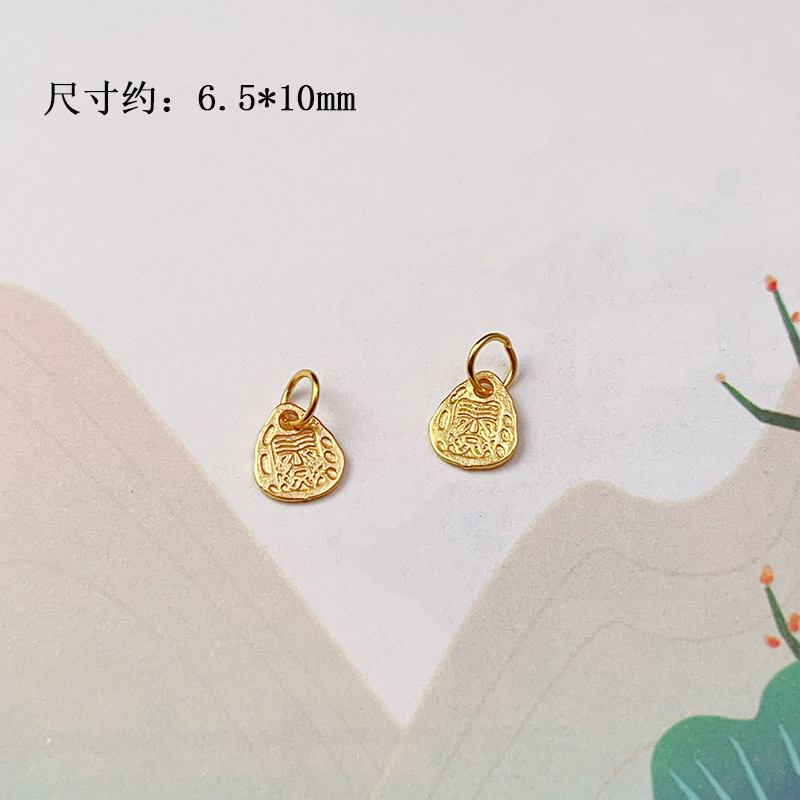 DIY Accessories S925 Silver Gold-Plated Small Drop Necklace Pendant Bracelet Charm Bead Spacer Loose Beads Jewelry Materials