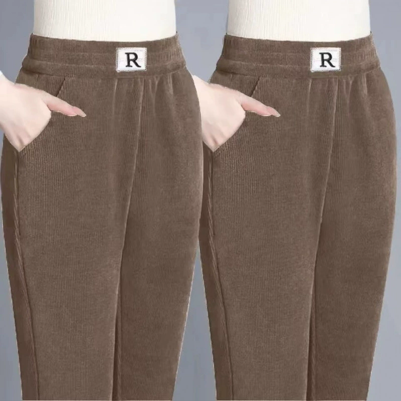 Теплые брюки для мамы, свободный крой, Oversize