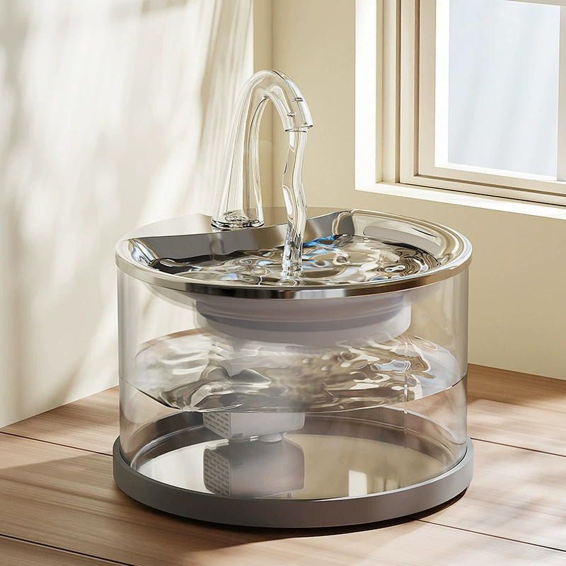 Новый стеклянный питатель воды для домашних животных рециркулирующий поток воды автоматический питьевая вода Собака питьевая вода интеллектуальный кот питьевая вода