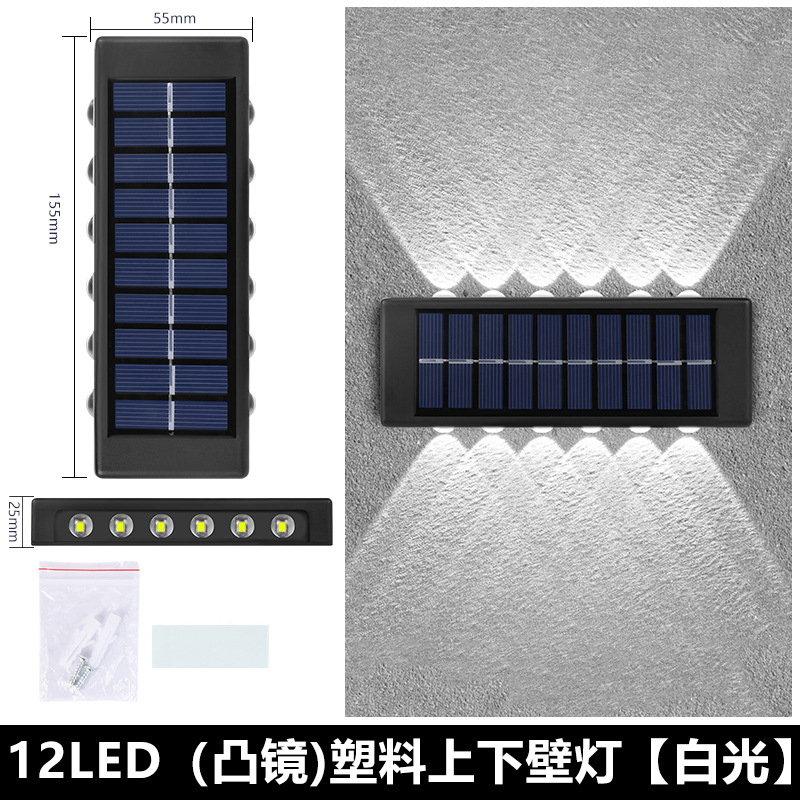 Lámpara de pared solar al aire libre paisaje patio ambiente impermeable exterior decoración de pared terraza luminosa luz de pared lavable