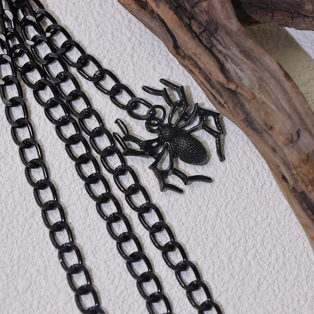 Accessories Personality Fashion Trend Dark Spider Pendant Double Layer Metal Pants Chain Versatile Men_voghion.com
