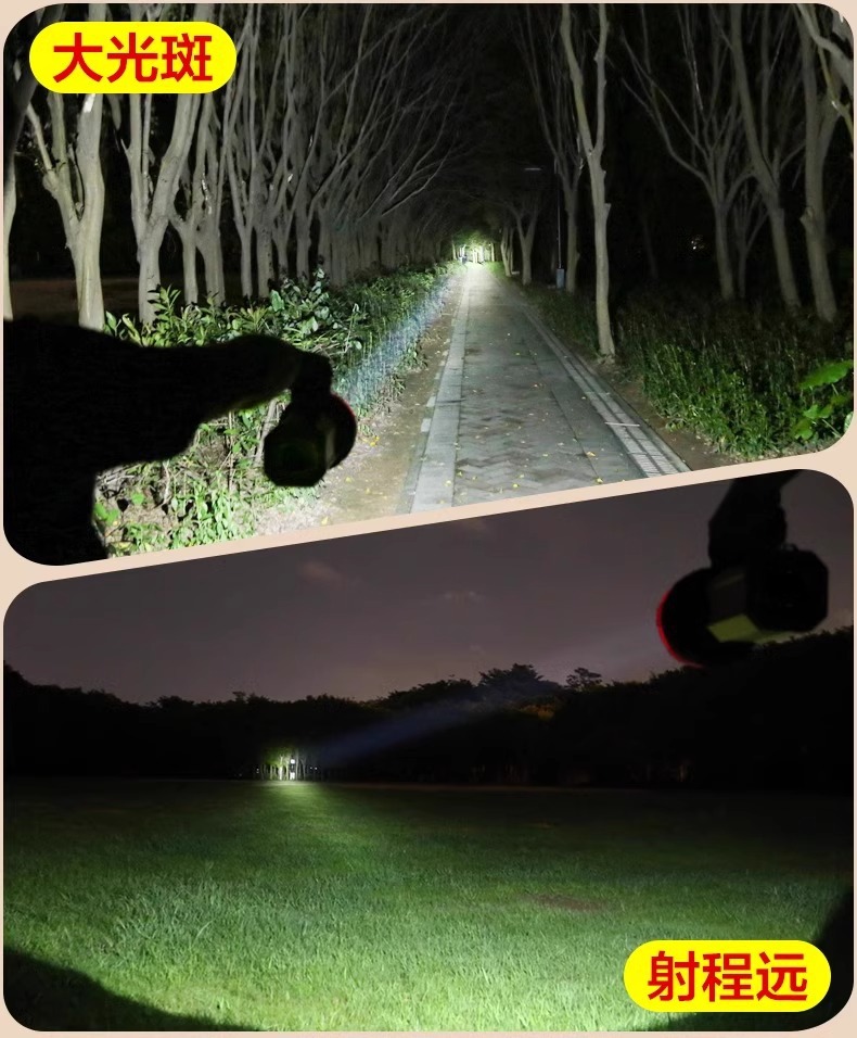 Kangming Flashlight Km-2655 Rechargeable Strong Light Household Outdoor Long-Range Searchlight Led Portable Flashlight