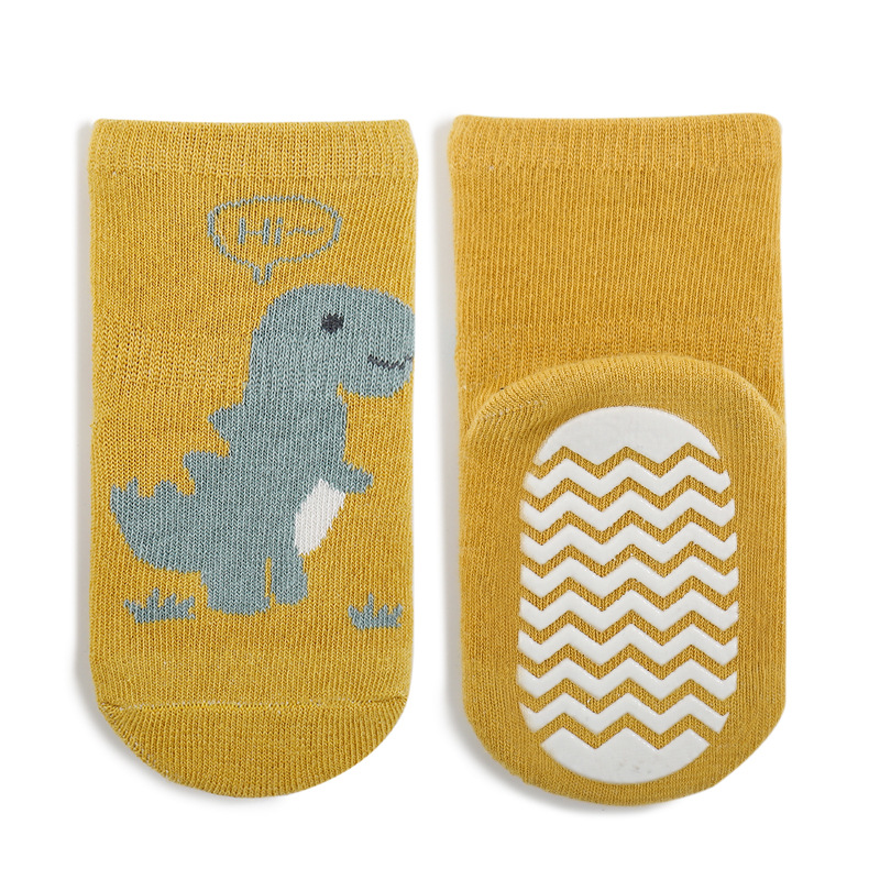 Calcetines de bebé para niños primavera nuevos calcetines de piso antideslizantes de silicona para bebés recién nacidos calcetines de algodón para niños de media pantorrilla