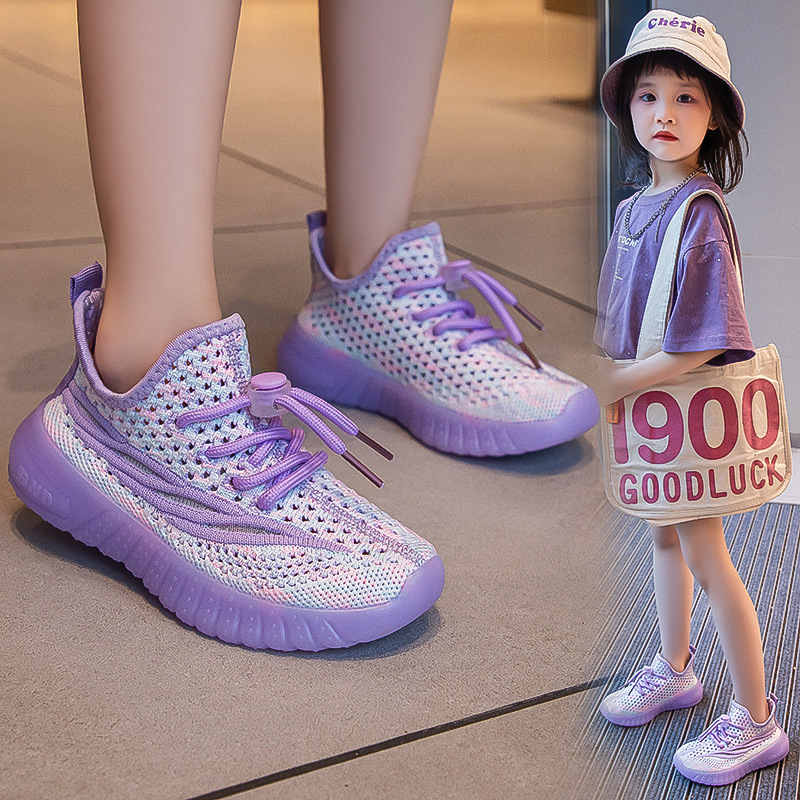 Calzado deportivo para niños Calzado para niños Verano 2025 Nuevo estilo Calzado deportivo Rendimiento de malla transpirable Calzado de malla de coco para niñas