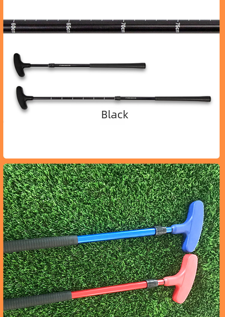 Manufacturers golf retractable putter adjustable children adult double-sided club golf practice supplies