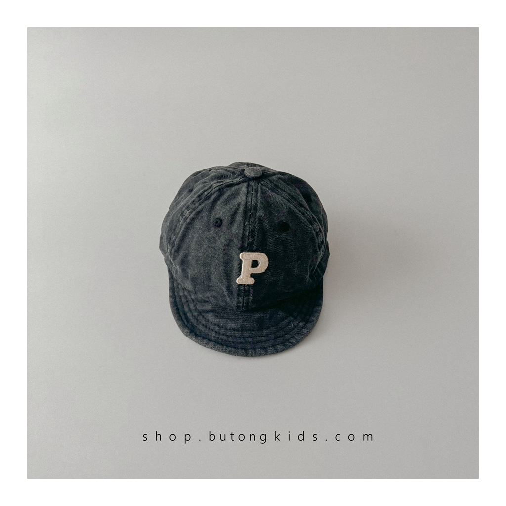 p 소프트 피크 캡 블랙(어린이용)