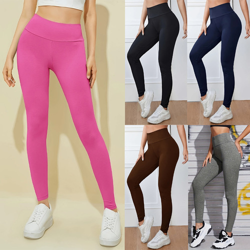 European and American women's clothes pure color wide belt leggings women's slim and comfortable yoga pants women