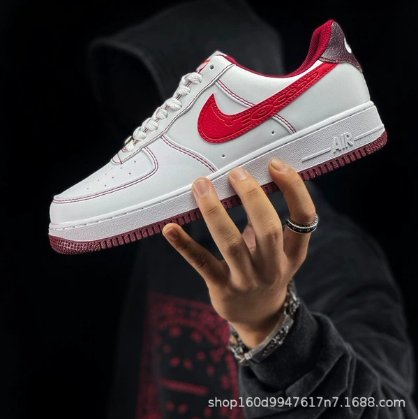 Air Force Low Gang -White and Red Hook