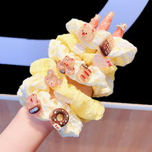 日韩系少女心咖色系软萌大肠发圈可爱卡通小熊软妹发绳发饰皮筋