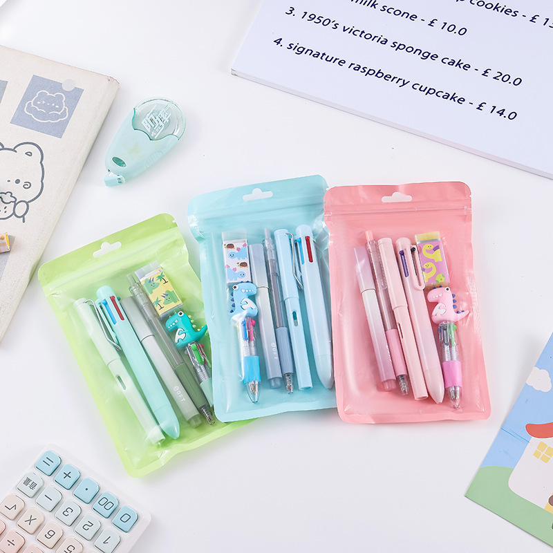 Juegos combinados de venta caliente transfronterizos de alto valor de aguacate juegos de papelería de aprendizaje de temporada escolar pequeños regalos al por mayor