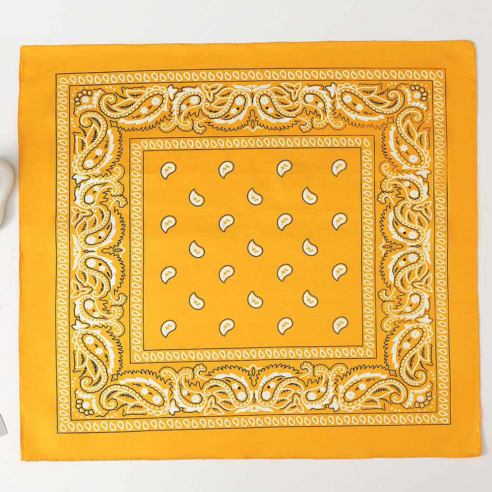 Bandana Cuadrada de Estampado Paisley 53cm de Poliéster para Deportes y Hip Hop