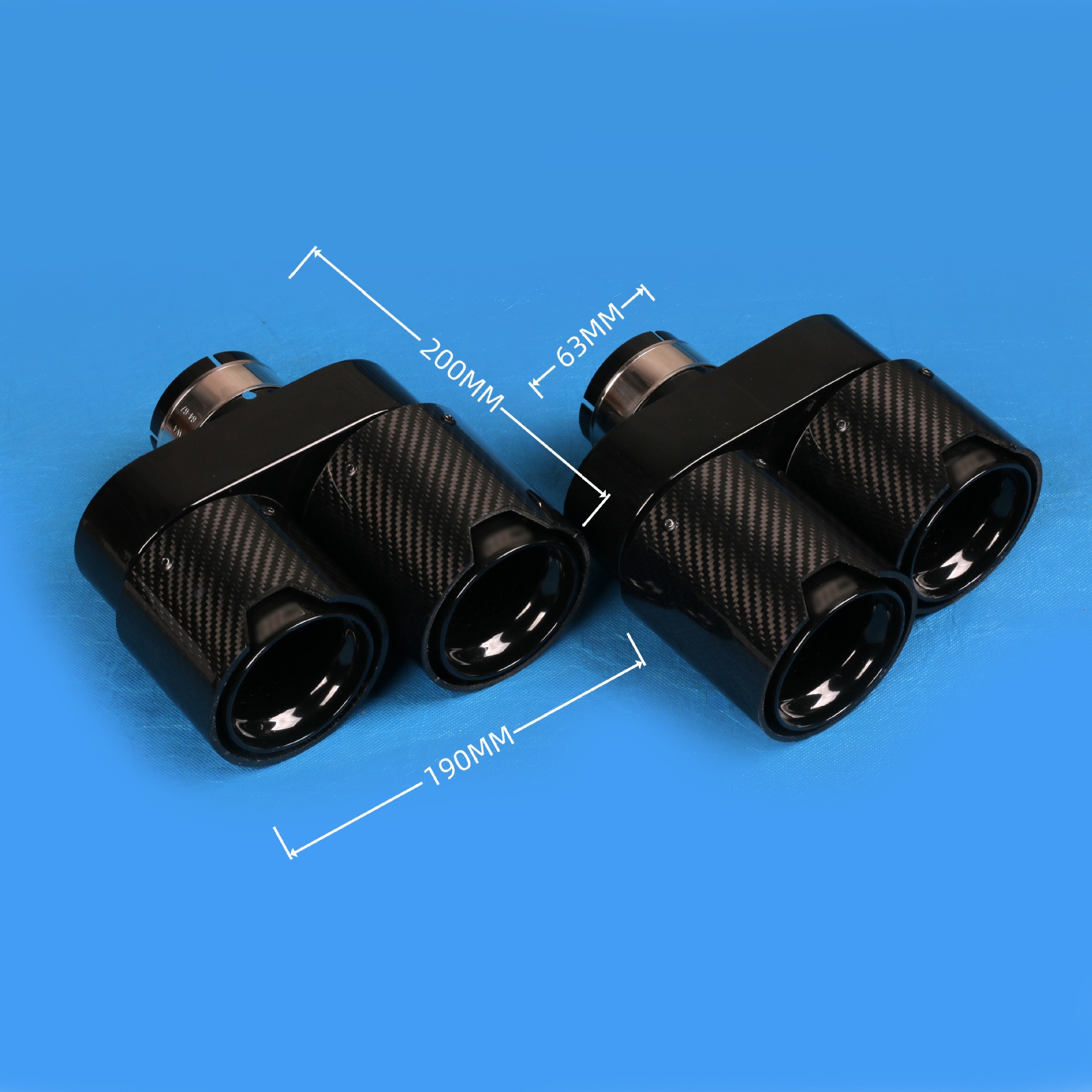 Suitable for Bmw 5 Series G30G38 m Style Carbon Fiber Titanium Black Four-Outlet Exhaust Muffler Modification