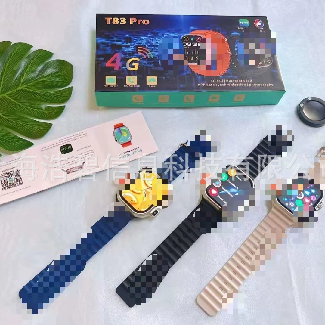 Трансграничная новая смарт-карта T83PRO, 4G, телефон, часы, камера, пульсометр, кровяное давление, сотовая версия S9ultra