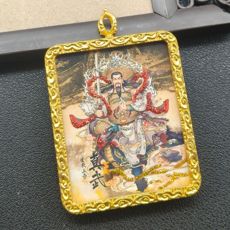 道家龙虎山唐卡吊坠手绘彩金砂泰山奶奶雷祖挂件九天玄女娘娘批发|undefined