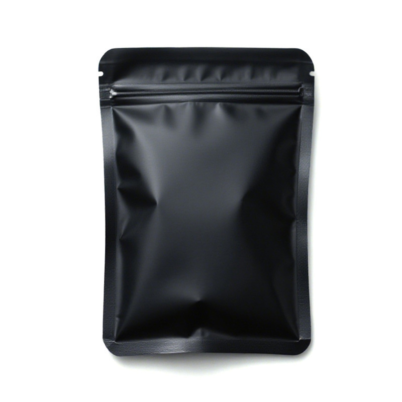 磨砂黑白拉链自封袋茶叶镀铝包装密封休闲零食糖果食品袋自封袋子|undefined