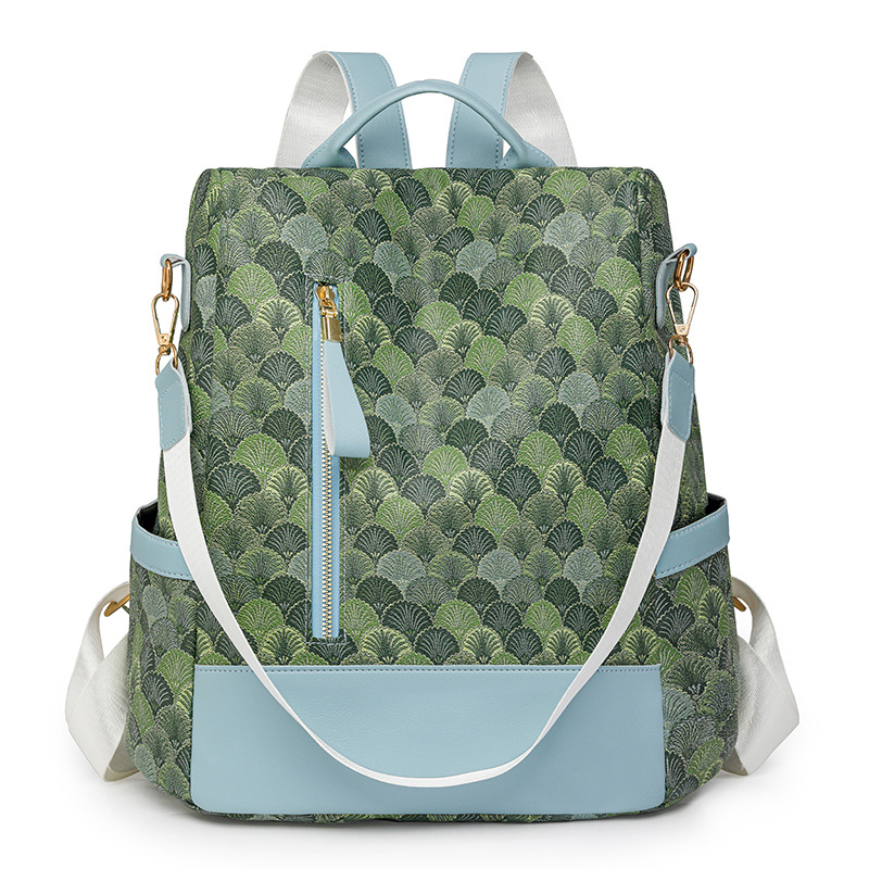 2024 nuevo estilo chino casual todo fósforo damas mochila antirrobo moda moda mochila de viaje de gran capacidad mujer