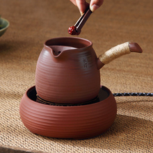 老岩泥罐罐茶大口径围炉侧把煮茶壶养生普洱老白茶炭火煮茶电陶炉