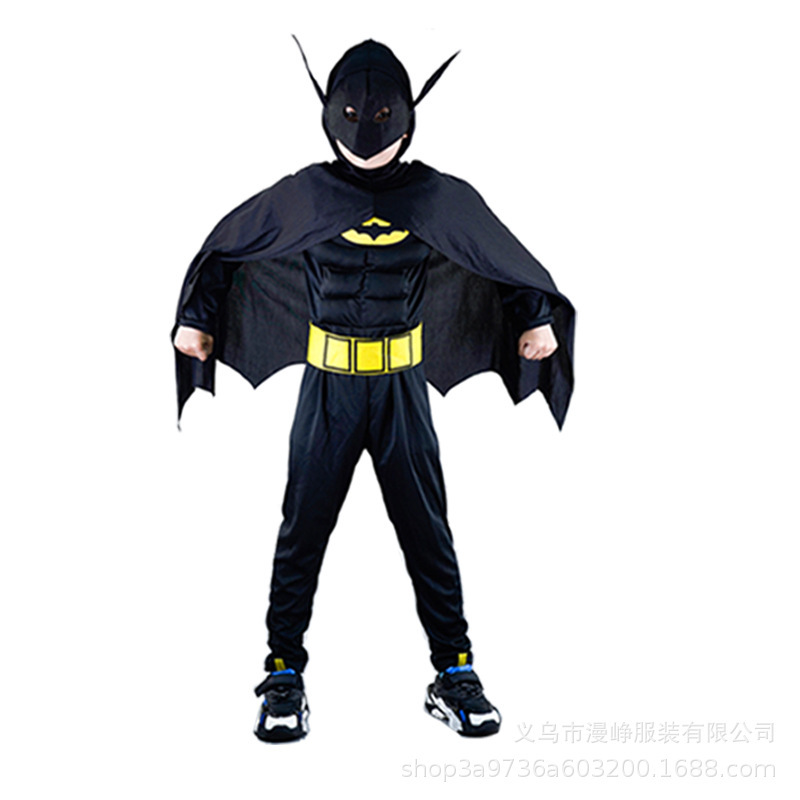 ハロウィン子供大人バットマン筋肉服cospalyロールプレイングステージパフォーマンス衣装男の子|undefined