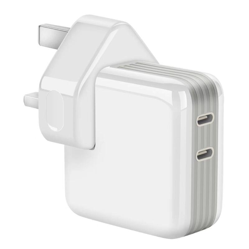 Dual pd charging head charger dual line fast charging 2*20W 40W type-c power adapter
