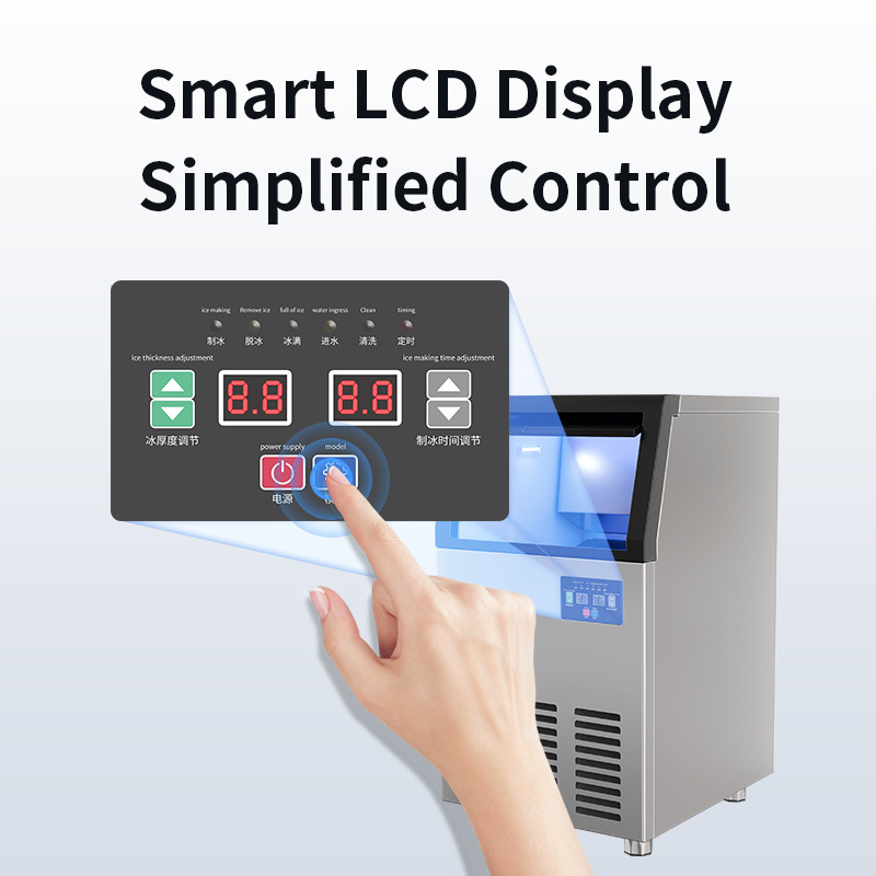 Máquina de hielo ommercial Crescent Ice Maker Large Milk Tea Shop S