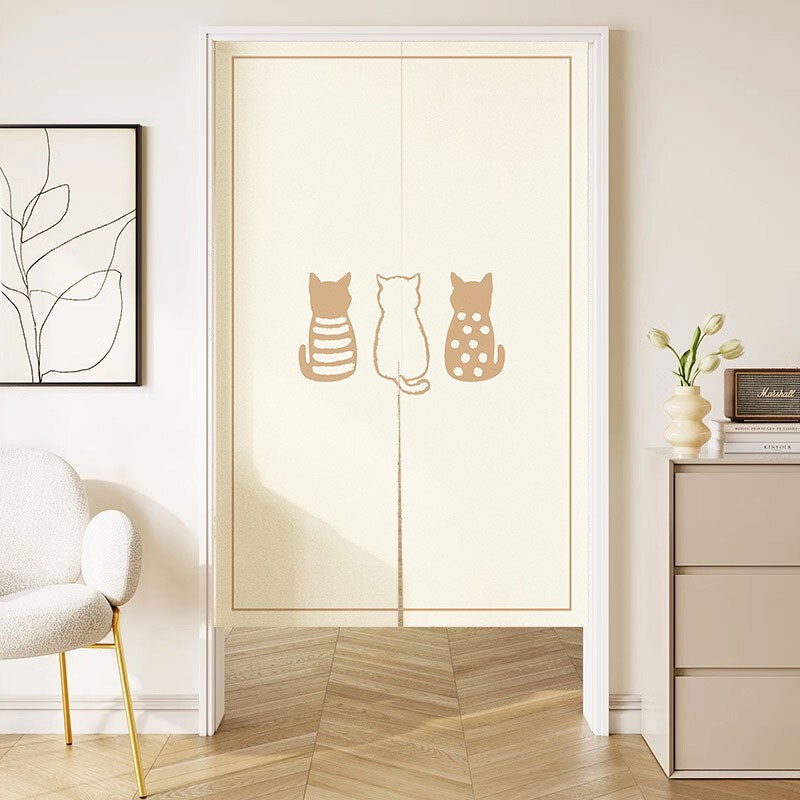 Cat Door Curtain, Bedroom Curtain, Partition Curtain, Household Punch-Free Half Curtain, Kitchen Toilet Curtain, Bathroom Curtain